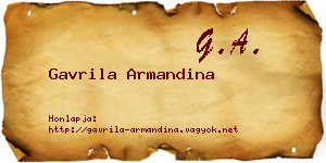 Gavrila Armandina névjegykártya